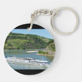 Schiff auf dem Rhein bei Oberwesel キーホルダー (裏面)