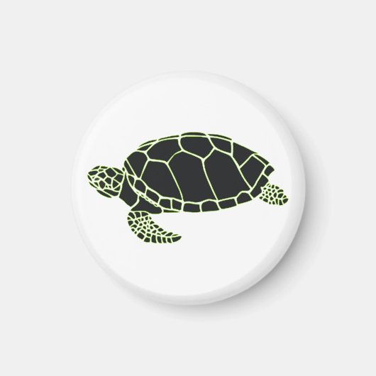 Schildkröte grün schwarz マグネット (正面)