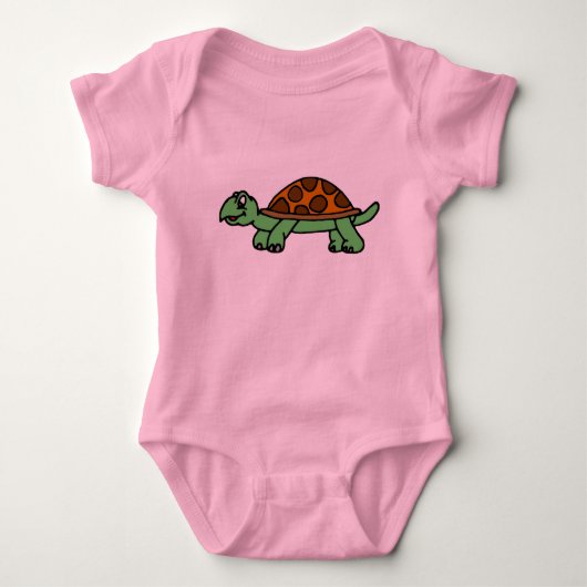 Schildkröte Lustig ベビーボディスーツ (正面)