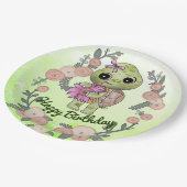 Schildkröte mit Blume ペーパープレート (アングル)