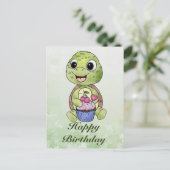 Schildkröte mit Muffin ポストカード (スタンド正面)