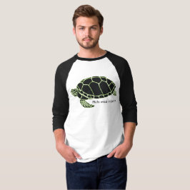 Schildkröte schwarz grün tシャツ