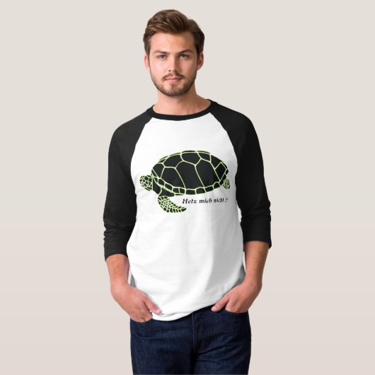 Schildkröte schwarz grün tシャツ (正面フル)