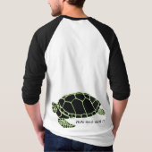 Schildkröte schwarz grün tシャツ (裏面)