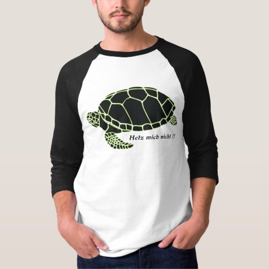 Schildkröte schwarz grün tシャツ (正面)