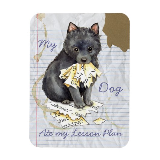 Schipperkeのレッス食べンプラン マグネット (縦)
