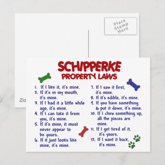 SCHIPPERKE財産法2 ポストカード (正面/裏面)