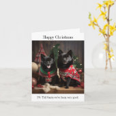 Schipperke Dogs Happy Christmas Card カード (黄色い花)