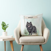 Schipperke Watercolor Personalized Dog クッション (椅子)