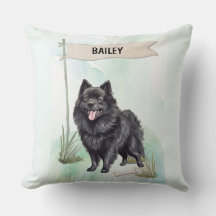 Schipperke Watercolor Personalized Dog