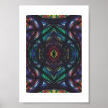 Schism Dark Rainbow Abstract Watercolor Art Print