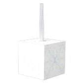 Schism Light Rainbow Abstract Watercolor Art キューブオーナメント (裏面アングル)