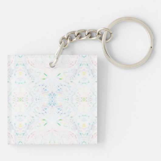 Schism Light Rainbow Abstract Watercolor Art キーホルダー (裏面)