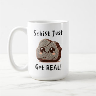 Schist Just 得実在 – かわいい地質学パンの漫画 コーヒーマグカップ