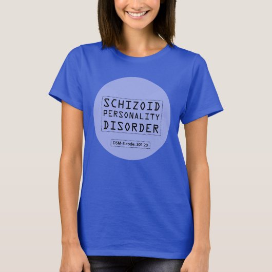 Schizoid人格異障害 Tシャツ (正面)