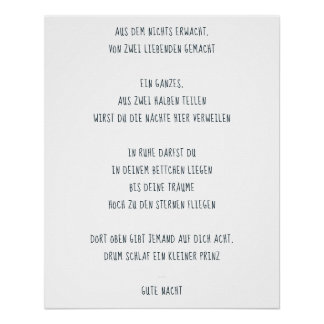 "Schlaf ein kleiner Prinz" ポスター