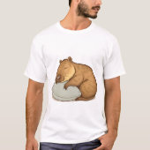 Schlafende Capybara Sleepybara Tシャツ (正面)
