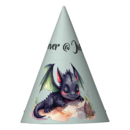 Schlafender Drache mit grünen Flügeln パーティーハット
