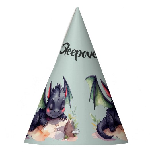 Schlafender Drache mit grünen Flügeln  パーティーハット (左)