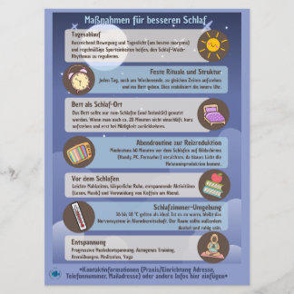 Schlafhygiene-Infoblätter für Klienten/Patienten セーブザデート
