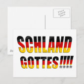 Schland Gottes - Fussball Deutschland ポストカード (正面/裏面)