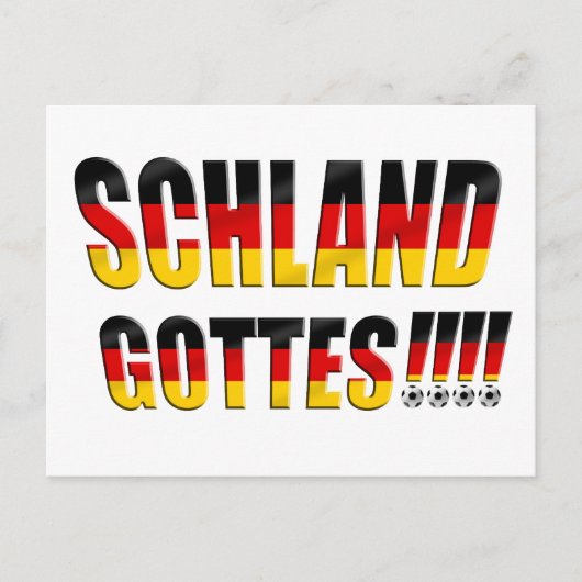 Schland Gottes - Fussball Deutschland ポストカード (正面)