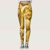 Schlangenhaut Klapperschlange Dschungel レギンス (正面)