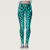 Schlangenoptik Schlangenhaut Türkis レギンス (正面)