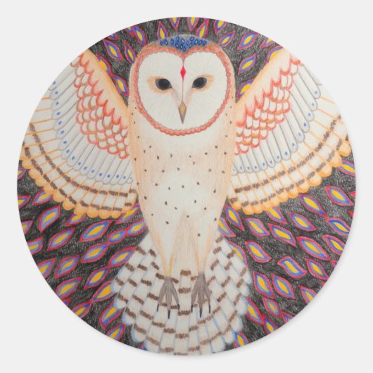 Schleiereule ラウンドシール (正面)