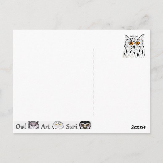 Schleiereule & Frau ポストカード (裏面)