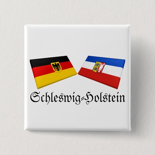 Schleswigホルスタイン、ドイツ旗のタイル 缶バッジ (正面)
