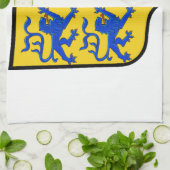 Schleswigホルスタイン(ドイツ)の紋章付き外衣 キッチンタオル (折り畳み)