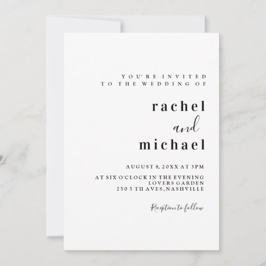 Schlicht Elegant 招待状 (正面)