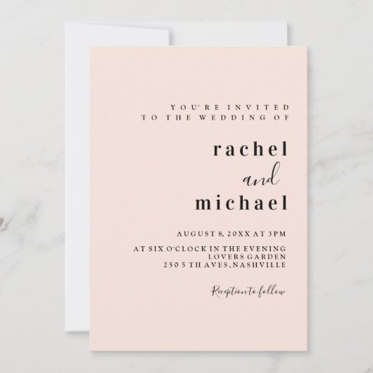 Schlicht elegante 招待状 (正面)