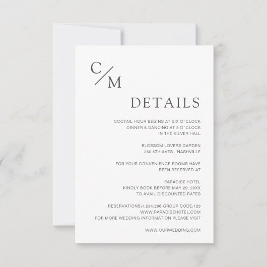 Schlicht elegante Monogramm (正面)