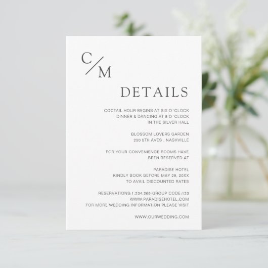 Schlicht elegante Monogramm (スタンド正面)