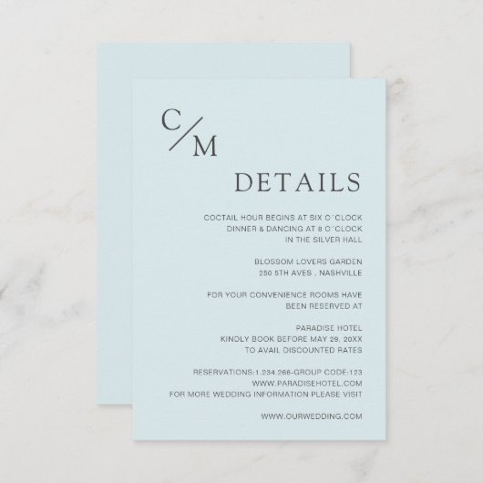 Schlicht elegante Monogramm (正面/裏面)