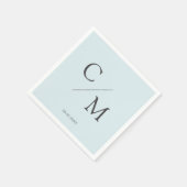 Schlicht elegante Monogramm Serviette スタンダードカクテルナプキン (角)