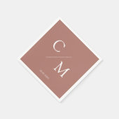 Schlicht elegante Monogramm Serviette スタンダードカクテルナプキン (角)