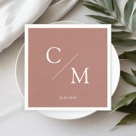 Schlicht elegante Monogramm Serviette スタンダードカクテルナプキン