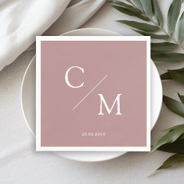 Schlicht elegante Monogramm Serviette スタンダードカクテルナプキン