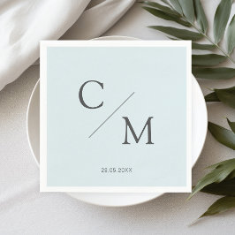 Schlicht elegante Monogramm Serviette スタンダードカクテルナプキン