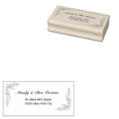 Schlicht Floral Namen Adressen ラバースタンプ (押印)