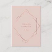 Schlicht, modern, Geometrik Rosegold, Beige 名刺 (正面)