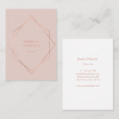 Schlicht, modern, Geometrik Rosegold, Beige 名刺 (正面/裏面)