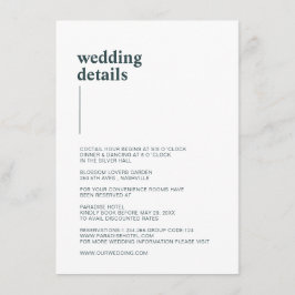 Schlicht modern Weiß, Teal  Details エンクロージャーカード