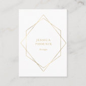 Schlicht, moderne Geometrik Gold Imitat Weiß 名刺 (正面)