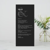 Schlicht moderne Weiß Schwarz Menü Karte メニュー (スタンド正面)