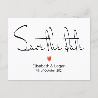 Schlichte, schicke Save the date Karte 案内ポストカード