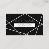 Schlichte Schwarz Weiß-Linien 名刺 (正面)